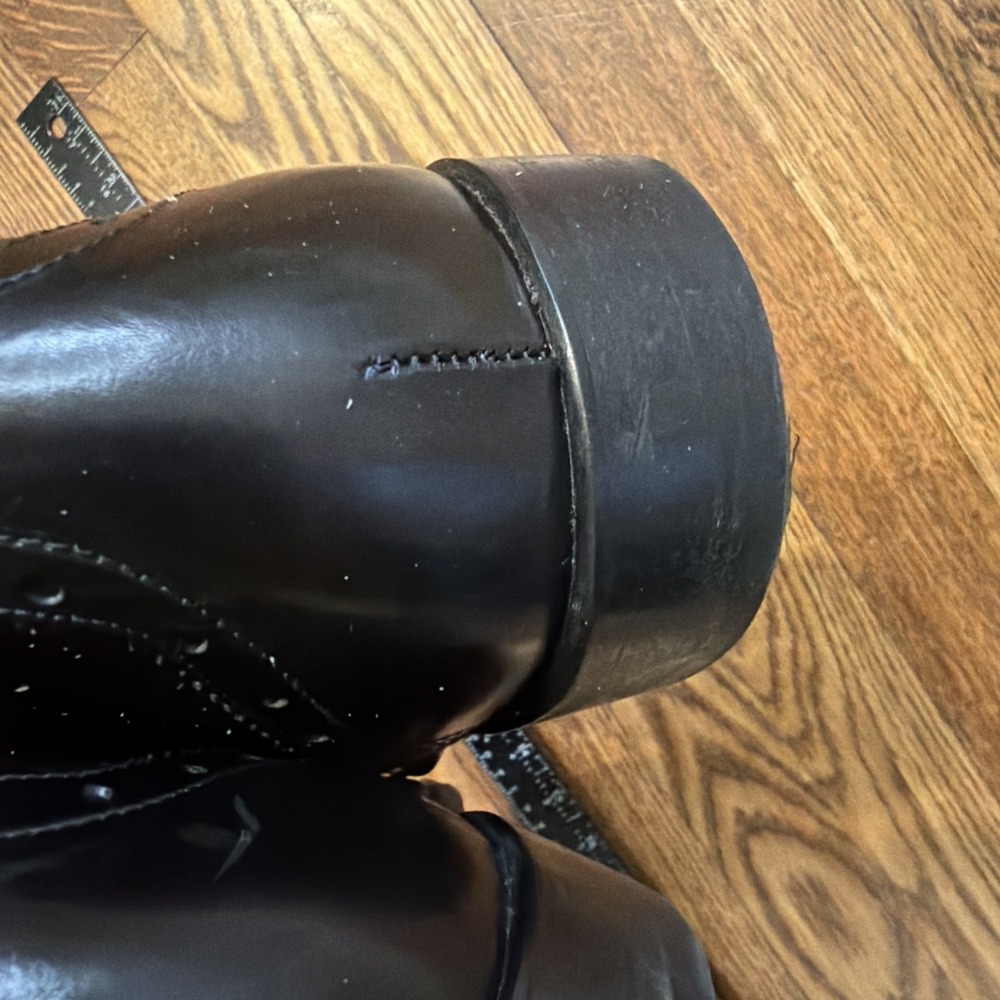 Undandy Black Leather Wingtip Brogue Oxford Dress Shoes Mens 14 EU 48 Formal - Picture 15 of 15